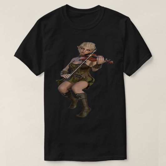 Elf Warrior Barbarian Fantasy Tabletop RPG Rolepla T-Shirt (Design vorne)