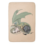 Elf Warrior Dragon Fantasy Badematte (Vorderseite Vertikal)