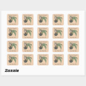 Elf Warrior Dragon Fantasy Buchzeichen Quadratischer Aufkleber (Blatt)