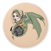 Elf Warrior Dragon Fantasy Keramikknauf (Vorderseite)