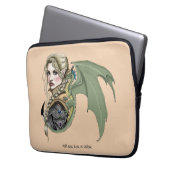 Elf Warrior Dragon Fantasy Laptopschutzhülle (Vorderseite Links)