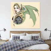 Elf Warrior Dragon Fantasy Leinwanddruck (Insitu (Schlafzimmer))