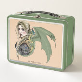 Elf Warrior Dragon Fantasy Metall Brotdose (Vorderseite)