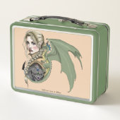 Elf Warrior Dragon Fantasy Metall Brotdose (Rückseite)