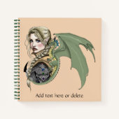 Elf Warrior Dragon Fantasy Notizblock (Vorderseite)
