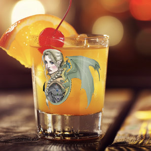 Elf Warrior Dragon Fantasy Schnapsglas