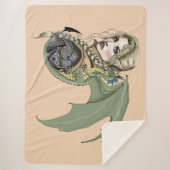 Elf Warrior Dragon Fantasy Sherpadecke (Vorderseite)