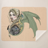 Elf Warrior Dragon Fantasy Sherpadecke (Vorderseite (Horizontal))