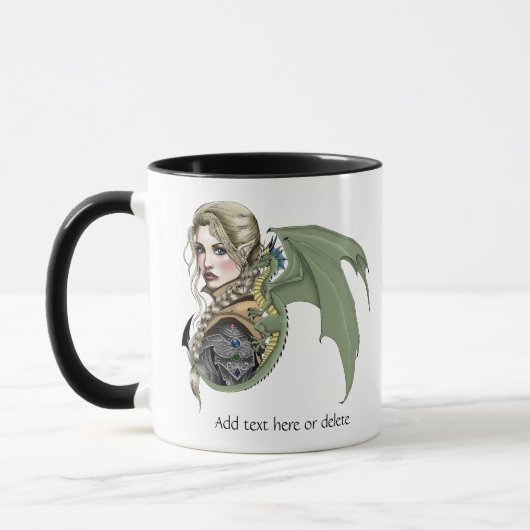 Elf Warrior Dragon Fantasy Tasse (Links)