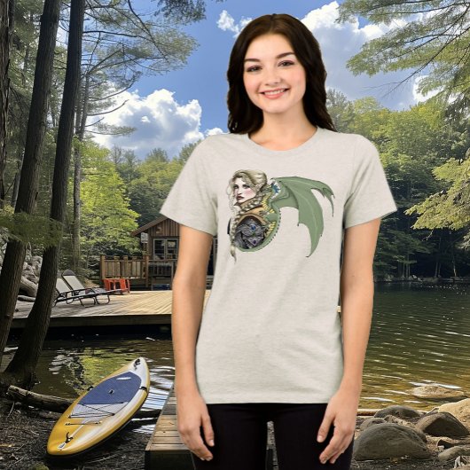 Elf Warrior Dragon Fantasy Tri-Blend Shirt