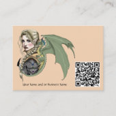 Elf Warrior Dragon Fantasy Visitenkarte (Vorderseite)