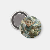 Elf Warrior Magnet (Vorderseite/Rückseite)