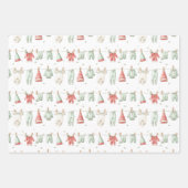 Elf-Wäschestoff-Muster Geschenkpapier Set (Vorderseite 2)