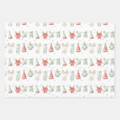 Elf-Wäschestoff-Muster Geschenkpapier Set (Vorderseite)