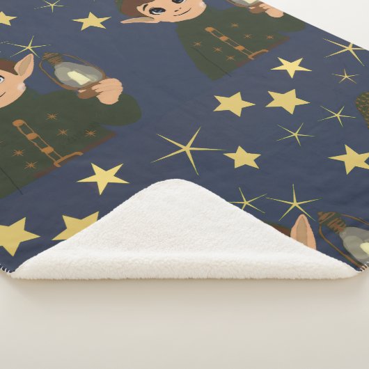 Elf Watcher Starry Night Sherpa Blanket Sherpadecke (3/4)
