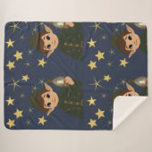 Elf Watcher Starry Night Sherpa Blanket Sherpadecke (Vorderseite (Horizontal))