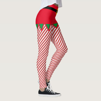 Elf Weihnachten Niedlichen Candy Streifen für Elfe Leggings