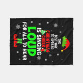 Elf Weihnachten So verbreitet man Weihnachtsstimmu Fleecedecke (Vorderseite (Horizontal))