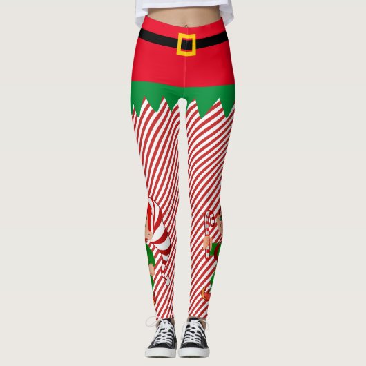 Elf Weihnachten Weihnachten Weihnachten Die kleine Leggings (Vorderseite)