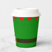 Elf Weihnachtsfeiertag Pappbecher (Rückseite)