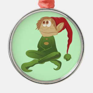 Elf Weihnachtsglocke Silbernes Ornament