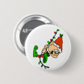 Elf-Weihnachtsknopf Button (Vorne & Hinten)