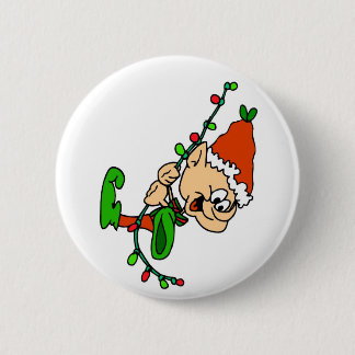 Elf-Weihnachtsknopf Button