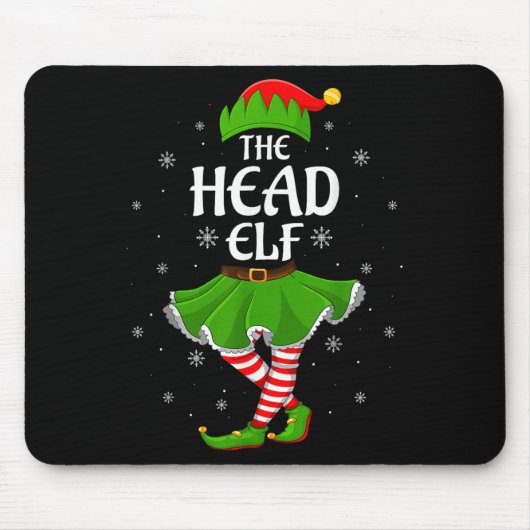 Elf Weihnachtsmädchen Frauen Elf Squad Xm Mousepad (Vorne)