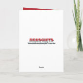 Elf-Weihnachtsniedlicher Schnee Feiertagskarte (Rückseite)