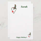 Elf-Weihnachtspersonalisiertes Briefpapier (Vorne/Hinten)