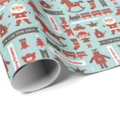 Elf-Werkstatt-Packpapier Geschenkpapier (Rolleneckpunkt)