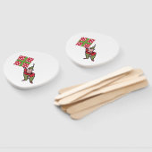 Elf With Polka Dot Gift paddle hand fans Fächer (Non-assembled)
