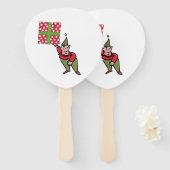 Elf With Polka Dot Gift paddle hand fans Fächer (Vorne und Hinten)