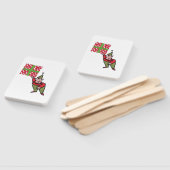Elf With Polka Dot Gift rectangle hand fans Fächer (Non-assembled)