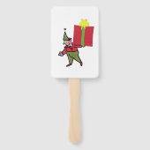 Elf With Red Box rectangle hand fans Fächer (Rückseite)