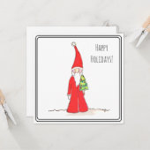 Elf with Tree Karte (Vorderseite/Rückseite Beispiel)