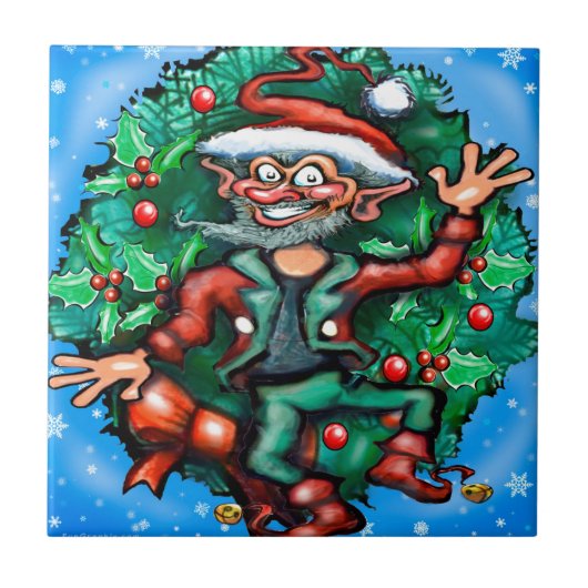 Elf Wreath Fliese (Vorderseite)