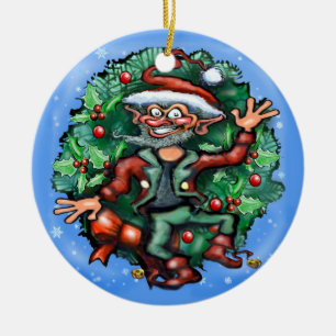Elf Wreath Ornament