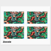 Elf Wreath Rechteckiger Aufkleber (Blatt)