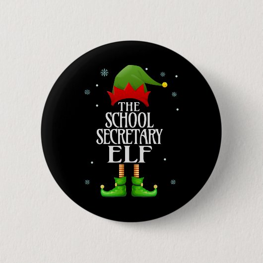 Elf Xmas Funny Family Matching Ch Button (Vorderseite)