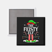 Elf Xmas Funny Matching Family Group Ch Magnet (Vorderseite/Rückseite)