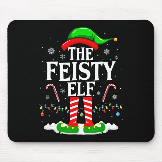 Elf Xmas Funny Matching Family Group Ch Mousepad (Vorne)