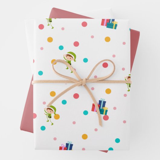 Elf Xmas Packung Geschenkpapier Set (Beispiel)