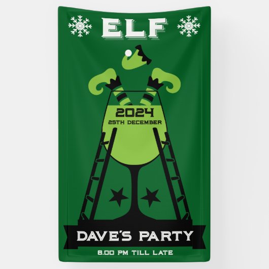 Elf Xmas Party Banner (Vertikal)