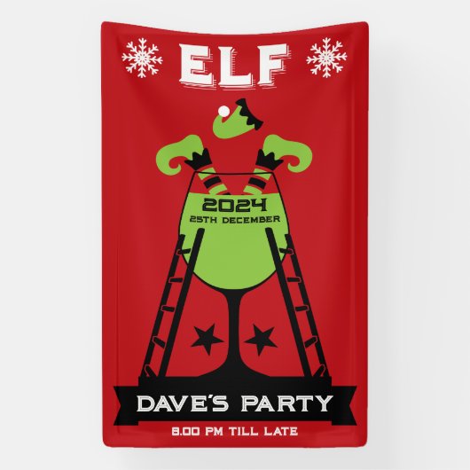 Elf Xmas Party Banner (Vertikal)