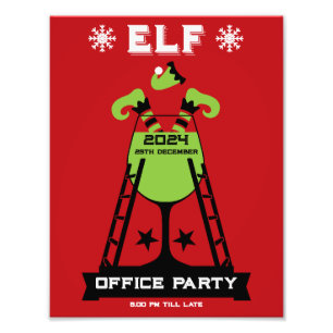 Elf Xmas Party Fotodruck