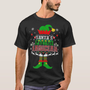 Elf Xmas Santas Favorite Magician Ugly Sweater Gif T-Shirt