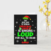 Elf Xmas The Way To Spread Christmas Cheer Men Wom Karte (Gelbe Blume)