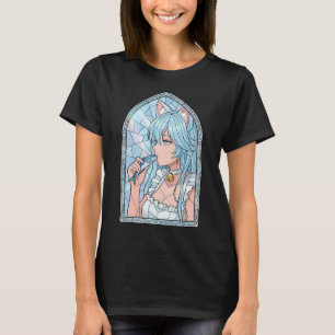 Elfaria Wistoria Zauberstab und Schwert Katze Ohr  T-Shirt