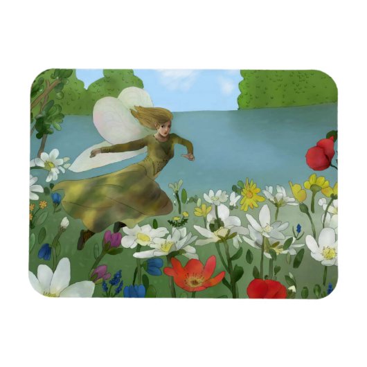 Elfe am See Magnet (Horizontal)